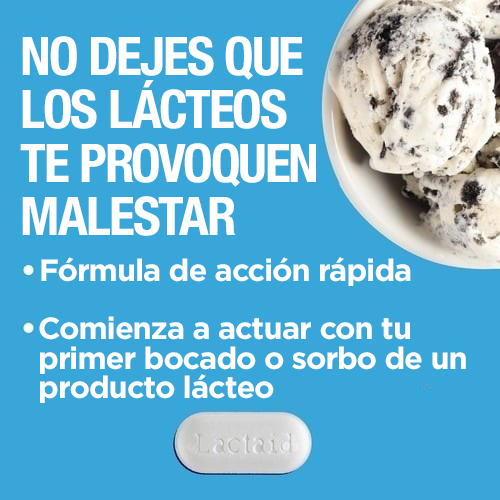 Las pastillas LACTAID Fast Act tienen una fórmula de acción rápida y comienzan a actuar con tu primer bocado o sorbo de lácteos