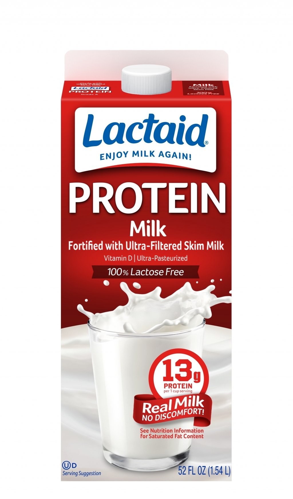 Leche LACTAID® entera con alto contenido de proteínas