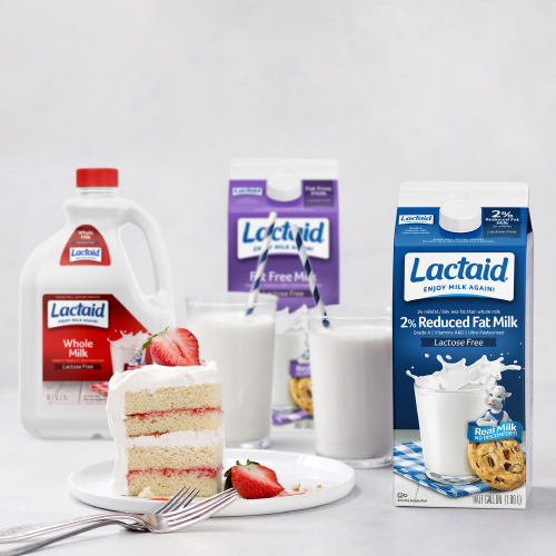 Imágenes de varios envases de leche LACTAID