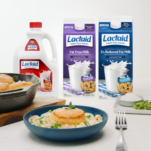 Imágenes de varios envases de leche LACTAID