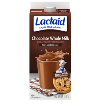 Envoltorio del producto de leche LACTAID con chocolate sin gluten